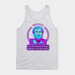 Aristotle Portrait and Quote Tank Top